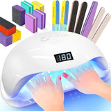 Nail Gel Led with 4 Timers Setting, Nail Gel Polish Dryer 288W, Nail Lamp Light with 57 pcs LEDs