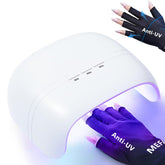 72W Home UV Nail Lamp  for Gel Nails, Best LED Nail Lamp for Home Use with UV Gloves