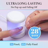 Solid Gel Nail Glue for Nail Tip Press on Nails, Long Glue Lasting 28 Days (Curing Needed), Super Strong Nail Glue for Nail Extension