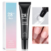 Solid Gel Nail Glue for Nail Tip Press on Nails, Long Glue Lasting 28 Days (Curing Needed), Super Strong Nail Glue for Nail Extension
