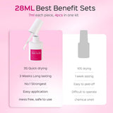 Best Nail Glue 28ml For Tips, Best Long Lasting Nail Glue for Press On, Safe Nail Glue for Acrylic Nails 0.92 oz(4PCS)