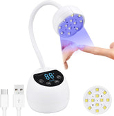 36W Mini Cordless Best UV LED Light for Nails, Best Gel Polish Dryer with Auto Sensor and Gooseneck