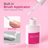 Best Nail Glue 28ml For Tips, Best Long Lasting Nail Glue for Press On, Safe Nail Glue for Acrylic Nails 0.92 oz(4PCS)