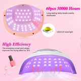The Best Gel Nail Lamp 268W UV Light with 60pcs Beads, at Home Nail Dryer with 4 Timers and Automatic Sensor