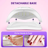 Best Gel Nail Lamp 150W, LED Nail Dryer for Gel Polish, Nail Desk Lamp with 4 Timers, Best Professional Led Nail Lamp