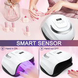 UV Curing Lamp Nails with 4 Timers Setting, Pro Led Nail Lamp with Auto Sensor, Curing Nail Lamp for Nail Polish