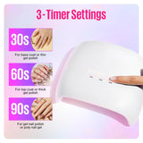 72W Home UV Nail Lamp for Gel Nails, Best LED Nail Lamp for Home Use with UV Gloves