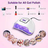 Best Gel Nail Lamp 150W, LED Nail Dryer for Gel Polish, Nail Desk Lamp with 4 Timers, Best Professional Led Nail Lamp
