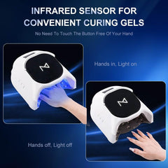 86W Wireless Rechargeable UV LED Nail Curing Lamp Cordless Nail Dryer for Gel Nails, Manicure, Pedicure