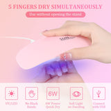 6W LED Curing Lamp for Nails Gel Nail Dryer with USB Curing Lamp Professional Nail Art Tool Accessory