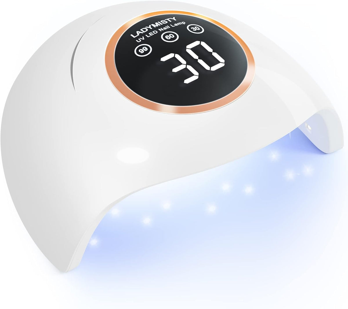 72W UV LED Nail Lamp Light Dryer for Nails Gel Polish with 18 Beads 3 Timer Setting & LCD Touch Display Screen