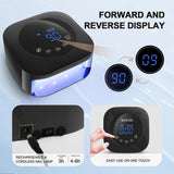 UV LED Nail Lamp Cordless 48W Best Rechargeable Nail Dryer Machine with 4 Timer Setting for Nail Polish