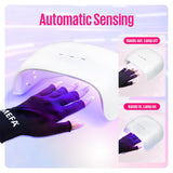72W Home UV Nail Lamp for Gel Nails, Best LED Nail Lamp for Home Use with UV Gloves