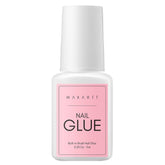 Super Strong Best Nail Glue for Fake Nails Salon Quality Brush On Nail Glue - Durable & Long-Lasting