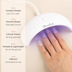 6W Mini UV Light with 2 Timers (45s/60s) for Gel Nails, Stickers and Strips