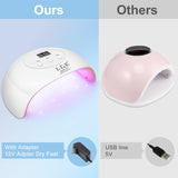 UV LED Light for Nails 72W Nail Dryer UV Light for Gel Nails Fingernail Polish Dryer 3 Timer Auto Sensor