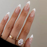 6 Packs (144 Pcs) Good Quality Press On Nails Medium, Coffin Press On Nails with Adhesive Tabs