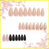 Coffin Press On Nails 24 PCS, Handmade Press On Nails for Women Girls, Best Reusable Press On Nails