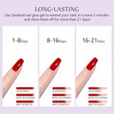 Best Nail Glue For Gel Extensions 2pcs 15ML, Super Hold Nail Glue For Nail Tips, Nail Press On 4-in-1 Nail Glue Gel Set