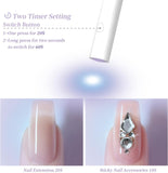 Professional UV Nail Lamp Nail Light with 2 Timers Mini U V LED Nail Lamp Handheld with Stand Rechargeable USB Cordless