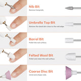 24Pcs Drill Nail Kit Set, 3/32” Ceramic Diamond Electric Drill Nail File Bits, Good Electric Nail Drill Bit Kit