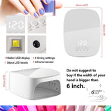 60W Rechargeable Cordless LED Light Nail Lamp with USB Port for Charging Phone and Nail Drill