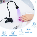 Professional Nail Lamp 3W 5V Lamp for Gel Nails with 4 Levels Setting Nail Dryer for Gel Polish Curing