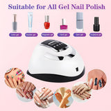 Professional Table Nail Lamp 280W Manicure UV Light for Gel Nails Technician Lamp with LCD Screen