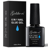 6 in 1 UV Best Glue on Acrylic Nails, False Glue on Nails for Acrylic Nails