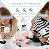 36W Mini Cordless Best UV LED Light for Nails, Best Gel Polish Dryer with Auto Sensor and Gooseneck