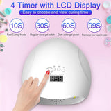UV Led Curing System 150W, Led Gel Nail Polish with 4 Timer Setting, Professional Led Nail Lamp with Automatic Sensor