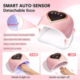 Nail Dryer Desk Lamp Machine 188W Best Gel Nail Lamp for Home Solan Gel Polish Lamp with 4 Timers Setting
