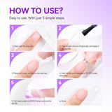 Best Super Glue 6 in 1 For Fake Nails, Salon Nail Glue 2PCS For Nail Tips, Uv Glue For Nails