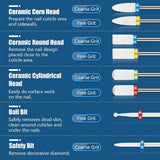 Electric Nail Buffer 21pcs Bits Sets, Nail Efile Bit Kit for Acrylic Nails, Electric Nail Drill Machine for Manicure Pedicure