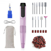 Cordless Drill Pedicure Acrylic Nail Kit Drill, 12in1 Electric Nail File Buffer Drill Machine for Acrylic Gel Nails