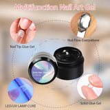 Nail Tips Glue Gel for Acrylic Nails, Best Nail Glue That Lasts for weeks Need UV/LED Lamp