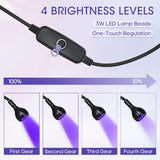 3W LED Light for Gel Nails Mini Led Nail Polish Light with Gooseneck Gel Manicure Light with USB Charge