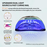 288W Normal Nail Polish Dryer with 63 LED Beads for Gel Polish UV LED Light Nails with 4 Timer Settings