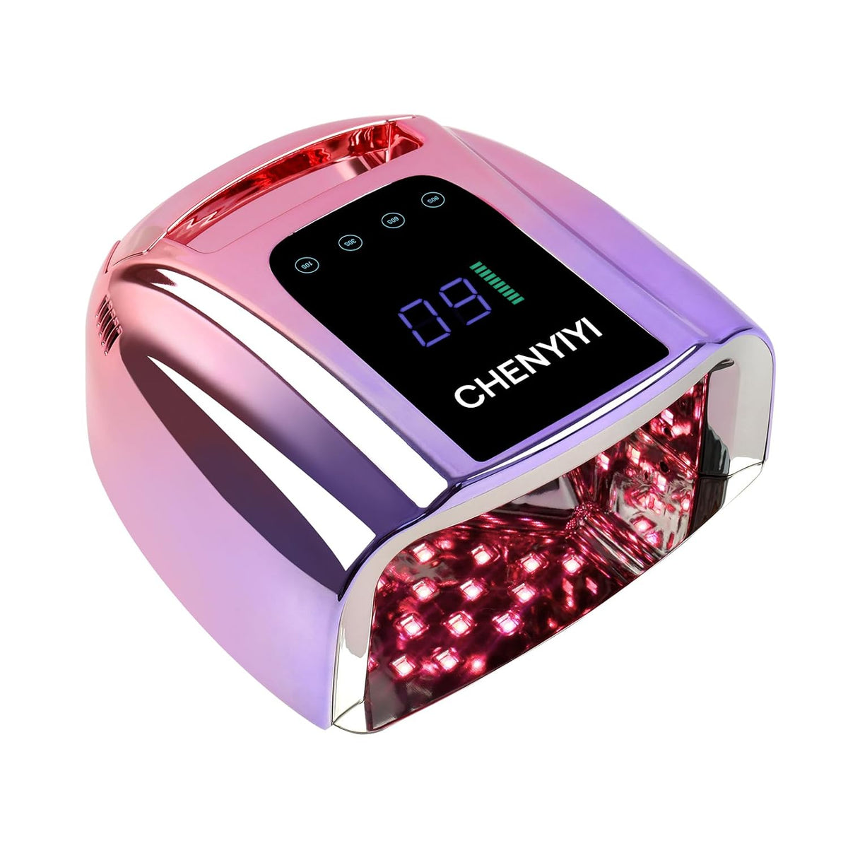 96W Rechargeable UV LED Nail Lamp, Portable Cordless UV Light for Nails with LCD Display Auto Sensor, Professional Nail Dryer for Salon (Purple)