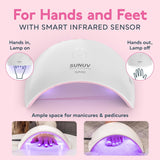 Professional UV Nail Lamp with Sensor 2 Timers Nail Dryer Machine for Gel Nail Polish Best LED Nail Lamp Pink