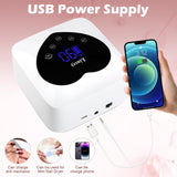 Cordless GelNail Light 72W Rechargeable Nail Dryer with 5 Timer Setting UV Gel Nails with Cute Heart Shape Large LCD Display
