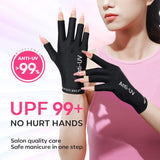 UV Light Lamp Nails 48 W Nail Dryer with 3 Timer Settings Nail Polish Dryer for Gel Nails with UV Gloves