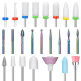 24Pcs Drill Nail Kit Set, 3/32” Ceramic Diamond Electric Drill Nail File Bits, Good Electric Nail Drill Bit Kit