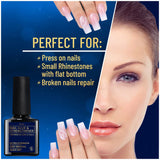 Gel Curing Glue for Long Lasting Nails, Gel Polish Nail Glue for False Nails, Professional Nail Glue for Acrylic Nails