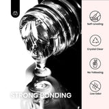 5 In 1 Gel Nail Glue and Base Gel Kit for Acrylic Nails,2 Pcs 15ml Brush on Nail Glue