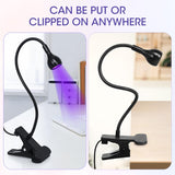 3W LED Light for Gel Nails Mini Led Nail Polish Light with Gooseneck Gel Manicure Light with USB Charge