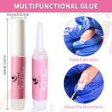 Nail Charm Glue For Nail Tips, 15 PCS Glue For Split Nails, The Best Nail Glue For Press On Nails