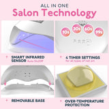 Gel Manicure Dryer with Timer Settings User Friendly UV Lamp Light for Nails Gel Lamp UV