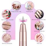Cordless Nail Drill Cuticle Nail Bit, 11 in 1 Rechargeable Electric Nail Drill Kit Salon Nail Drill, Professional Nail Kit With Drill