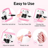 Professional Electric Nail File Nails Kit for Manicure Gel, Professional Nail Drill Machine with Sanding Bands